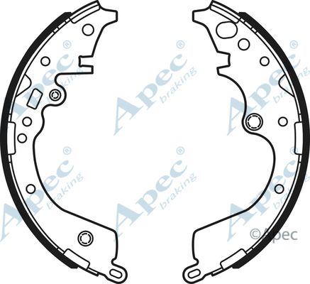 APEC BRAKING Bremžu loku komplekts SHU766